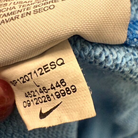 Nike Track & Field 1-77 Hoodie Vintage Distressed Blue with Orange Sz Large - Picture 9 of 14